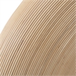 Maklaine Contemporary Round Handmade Bamboo Wall Mirror in Cream