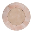 Maklaine Contemporary Round Handmade Bamboo Wall Mirror in Cream