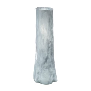 Maklaine Large Handmade Blown Glass Decorative Vase in Pale Blue