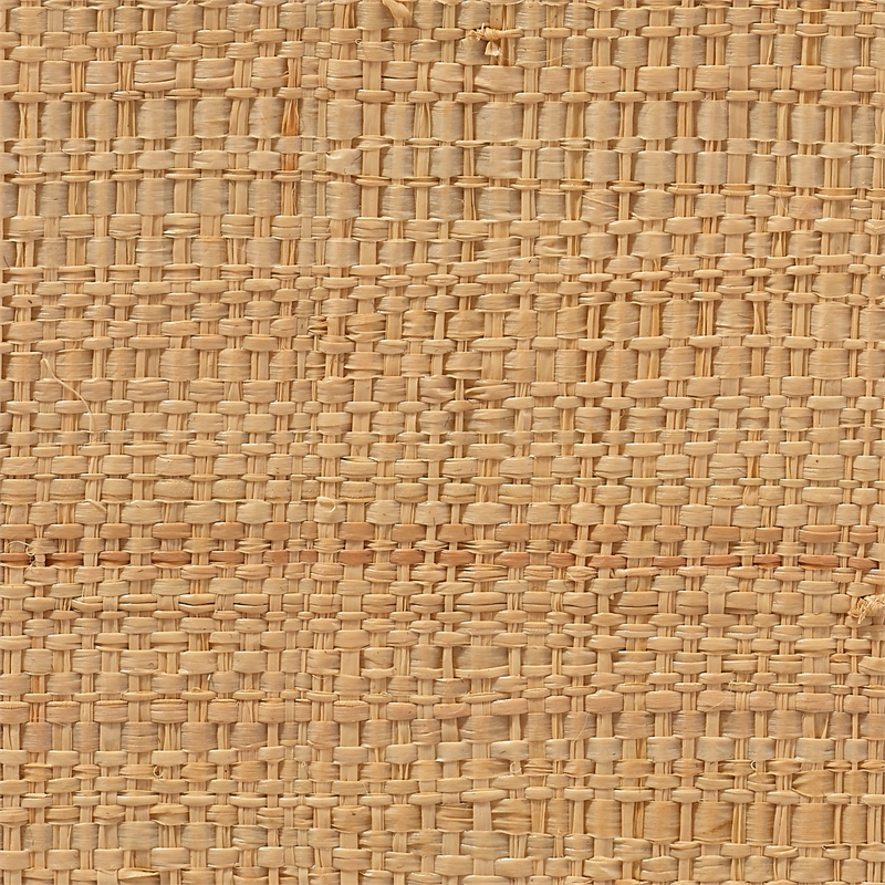 Maklaine Small Handcrafted Natural Raffia Tray With Scalloped Edge