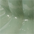 Maklaine Hand-Blown Celadon Glass Gourd Table Lamp With Linen Shade