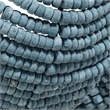 Maklaine Contemporary Mango Wood Bead Semi-Flush Mount Light in Blue