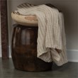 Maklaine Hand-Forged Iron Sheet Side Table With Acid Wash in Black/Gold