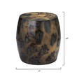 Maklaine Hand-Forged Iron Sheet Side Table With Acid Wash in Black/Gold