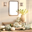 Maklaine Contemporary Hand-Distressed Iron Vanity Wall Mirror in Black