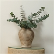 Maklaine Handmade Antique Ceramic Decorative Vase in Hazelnut Brown