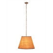 Maklaine 1-Light Iron and Raffia Pendant With Brass Chain in Natural