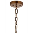 Maklaine 1-Light Iron and Raffia Pendant With Brass Chain in Natural
