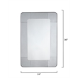 Maklaine Contemporary Small Antique Mercury Glass Border Wall Mirror
