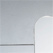 Maklaine Contemporary Small Antique Mercury Glass Border Wall Mirror