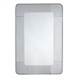 Maklaine Contemporary Small Antique Mercury Glass Border Wall Mirror