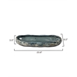 Maklaine Contemporary Handmade Reactive Glaze Ceramic Oval Bowl in Gray