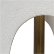 Maklaine Handcrafted Sculptural Resin Table Lamp With Linen Shade in White