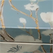 Maklaine Lacquered Paper and MDF Decorative Box With Silver Leaf in Blue