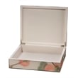 Maklaine Lacquered Paper Gold Leaf Accent Decorative Box in Orange
