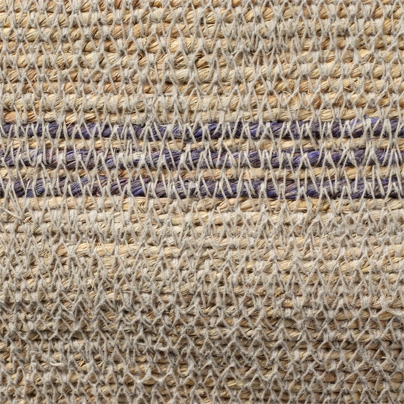 Maklaine Handwoven Seagrass Wicker/Rattan Decorative Basket in Blue
