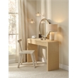 Maklaine Rattan Raffia-Wrapped Brass Table Lamp With Raffia Shade in Natural