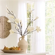 Maklaine Contemporary Handmade Etched Ceramic Pitcher Vase in Cream