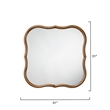 Maklaine Handcrafted MDF Wood Decorative Wall Mirror in Natural