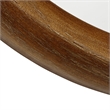 Maklaine Handcrafted MDF Wood Decorative Wall Mirror in Natural