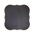Maklaine Handcrafted MDF Wood Decorative Wall Mirror in Natural