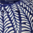 Maklaine Handmade Indigo Patterned Ceramic Table Lamp With Linen Shade
