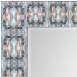 Maklaine Paper and Lacquer Beveled Inkblot Wall Mirror in Indigo Blue
