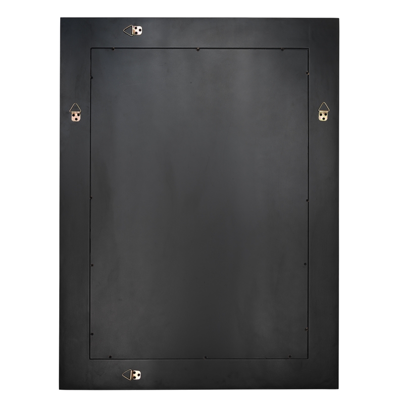Maklaine Paper and Lacquer Beveled Inkblot Wall Mirror in Indigo Blue