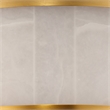 Maklaine Small Alabaster and Brass Flush Mount Ceiling Light in White