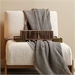 Maklaine Contemporary Straw Marquetry Decorative Storage Box in Brown