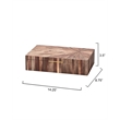 Maklaine Contemporary Straw Marquetry Decorative Storage Box in Brown