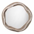 Maklaine Handcrafted Wood and Rattan Coastal Wall Mirror in Beige/Cream