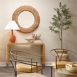 Maklaine Hand-Carved Paulownia Wood Grain Pattern Vase in Natural
