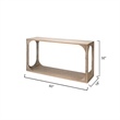 Maklaine Openwork Arch MDF Wood Coastal Console Table in Gray Wash