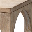 Maklaine Openwork Arch MDF Wood Coastal Console Table in Gray Wash