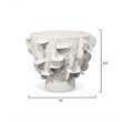 Maklaine Handmade Ceramic Paillette-Textured Decorative Vase in White