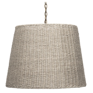 Maklaine 2-Light Braided Seagrass Drum Chandelier in Natural