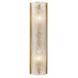 Maklaine 2-Light Rounded Glass and Steel Metal Wall Sconce in Brass