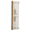 Maklaine 2-Light Rounded Glass and Steel Metal Wall Sconce in Brass