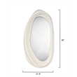 Maklaine Handcrafted Organic-Shape Resin Wall Mirror in Matte White