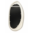 Maklaine Handcrafted Organic-Shape Resin Wall Mirror in Matte White