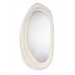 Maklaine Handcrafted Organic-Shape Resin Wall Mirror in Matte White