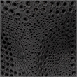 Maklaine Hand-Perforated Porcelain Decorative Vase in Matte Black