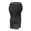 Maklaine Hand-Perforated Porcelain Decorative Vase in Matte Black