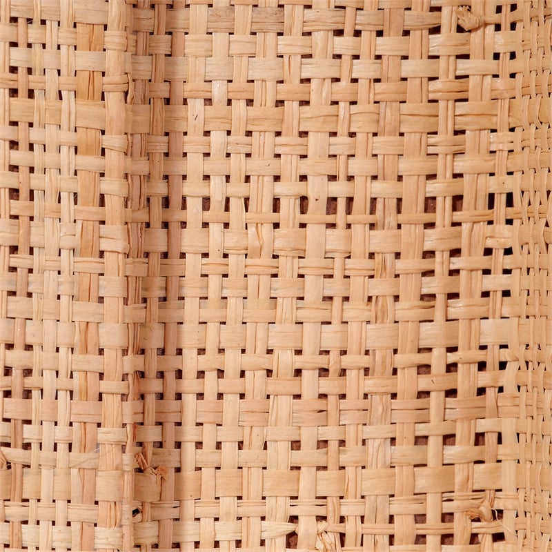 Maklaine Handmade Natural Raffia Arch Wall Mirror in Natural