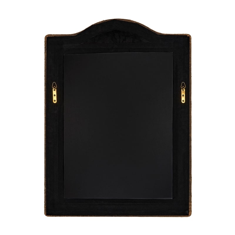 Maklaine Handmade Natural Raffia Arch Wall Mirror in Natural