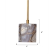 Maklaine Handmade Natural Agate Stone Pendant Light in Purple