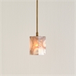 Maklaine Handmade Natural Agate Stone Pendant Light in Purple