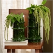 Maklaine Handmade Reactive Glaze Ceramic Decorative Vase Medium in Green
