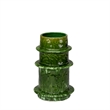 Maklaine Handmade Reactive Glaze Ceramic Decorative Vase Medium in Green